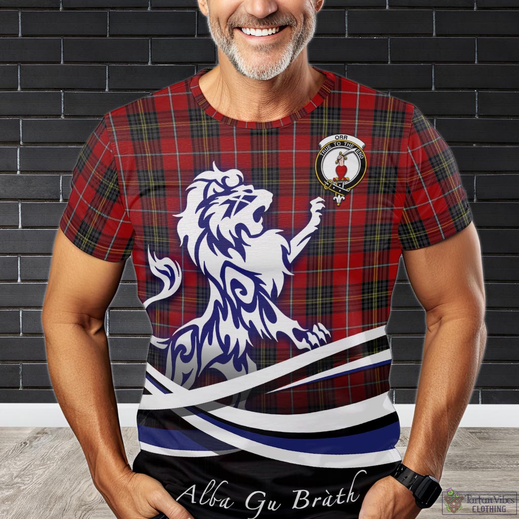 Orr Tartan T-Shirt with Alba Gu Brath Regal Lion Emblem Kid's Shirt - Tartan Vibes Clothing