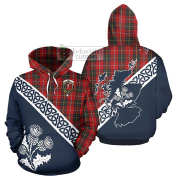 Orr Tartan Hoodie Featuring Thistle and Scotland Map Zip Hoodie - Tartan Vibes Clothing