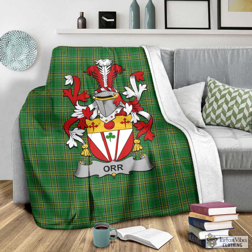Orr Irish Clan Tartan Blanket with Coat of Arms - Tartan Vibes Clothing