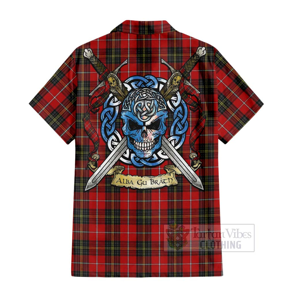 Orr Tartan Hawaiian Shirt with Family Crest Celtic Skull Style - Tartan Vibes Clothing