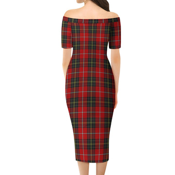 Orr Tartan Off Shoulder Lady Dress - Tartan Vibes Clothing