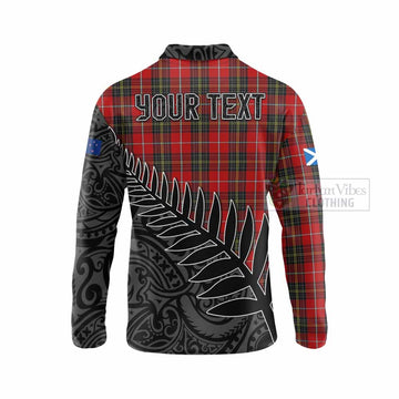 Orr Crest Tartan Long Sleeve Polo Shirt with New Zealand Silver Fern Half Style - Tartan Vibes Clothing
