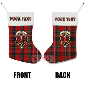 Orr Tartan Family Crest Christmas Stocking with Personalized Text - Tartan Vibes Clothing