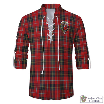 Orr Tartan Men's Scottish Traditional Jacobite Ghillie Kilt Shirt with Family Crest - Tartan Vibes Clothing