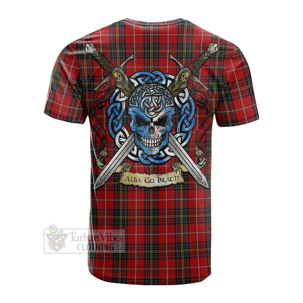 Orr Tartan Cotton T-shirt with Family Crest Celtic Skull Style Men's Shirt - Tartan Vibes Clothing
