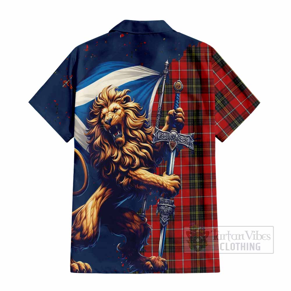 Orr Tartan Family Crest Hawaiian Shirt with Scottish Majestic Lion - Tartan Vibes Clothing