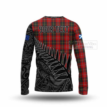 Orr Crest Tartan Long Sleeve T-Shirt with New Zealand Silver Fern Half Style - Tartan Vibes Clothing