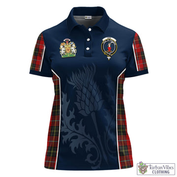Orr Tartan Women's Polo Shirt with Family Crest and Scottish Thistle Vibes Sport Style - Tartan Vibes Clothing