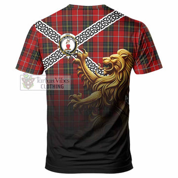 Orr Crest Tartan T-Shirt with Golden Lion Emblem Celtic Style - Tartan Vibes Clothing