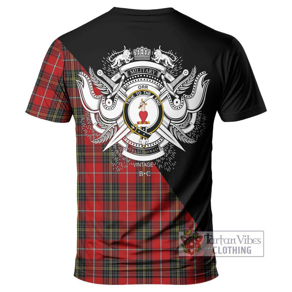 Orr Tartan T-Shirt with Family Crest and Military Logo Style - Tartan Vibes Clothing