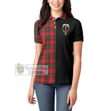 Orr Tartan Women's Polo Shirt with Family Crest and Half Of Me Style - Tartan Vibes Clothing