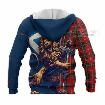 Orr Tartan Family Crest Knitted Hoodie with Scottish Majestic Lion - Tartan Vibes Clothing