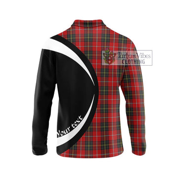 Orr Tartan Long Sleeve Polo Shirt with Family Crest Circle Style - Tartan Vibes Clothing