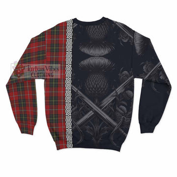 Orr Tartan Sweatshirt with Family Crest Cross Sword Thistle Celtic Vibes - Tartan Vibes Clothing
