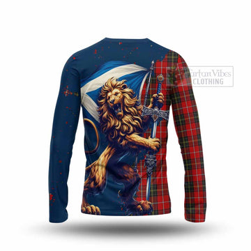 Orr Tartan Family Crest Long Sleeve T-Shirt with Scottish Majestic Lion - Tartan Vibes Clothing