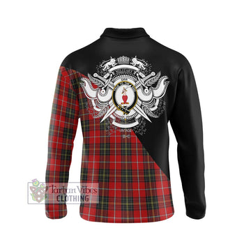 Orr Tartan Long Sleeve Polo Shirt with Family Crest and Military Logo Style - Tartan Vibes Clothing