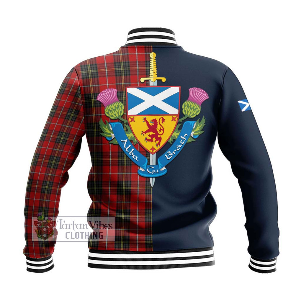 Orr Tartan Baseball Jacket Alba with Scottish Lion Royal Arm Half Style - Tartan Vibes Clothing