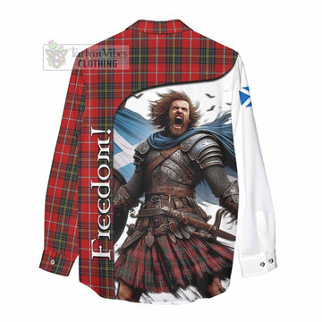 Orr Crest Tartan Women's Casual Shirt Inspired by the Freedom of Scottish Warrior - Tartan Vibes Clothing