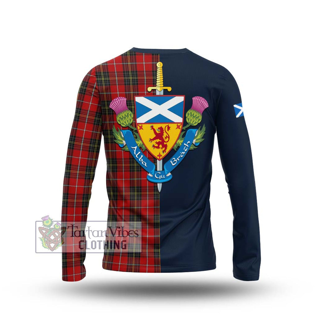 Orr Tartan Long Sleeve T-Shirt Alba with Scottish Lion Royal Arm Half Style - Tartan Vibes Clothing