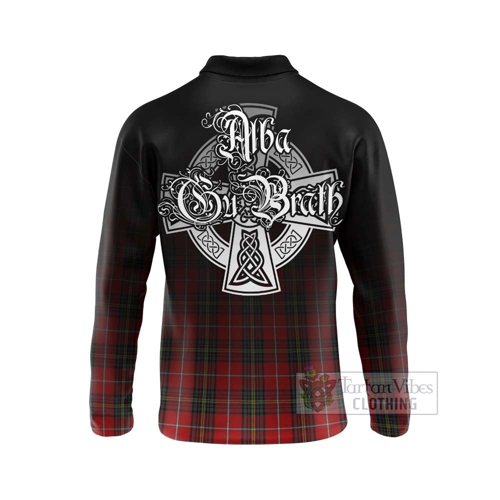 Orr Tartan Long Sleeve Polo Shirt Featuring Alba Gu Brath Family Crest Celtic Inspired - Tartan Vibes Clothing