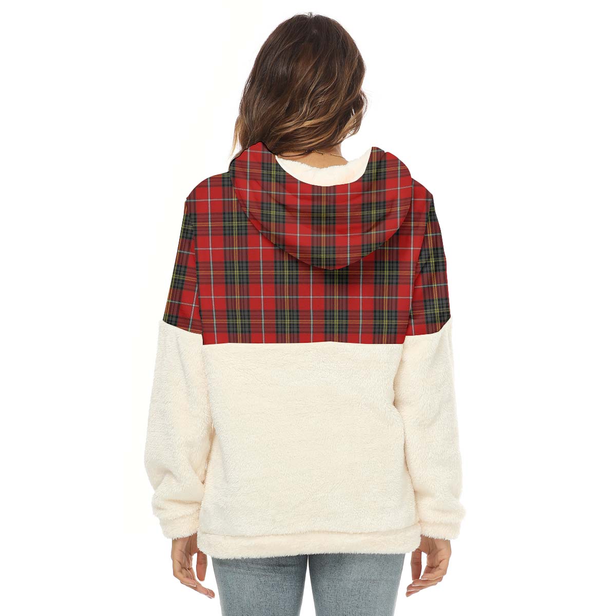 Orr Tartan Half Style Women's Borg Fleece Hoodie with Half Zip - Tartan Vibes Clothing