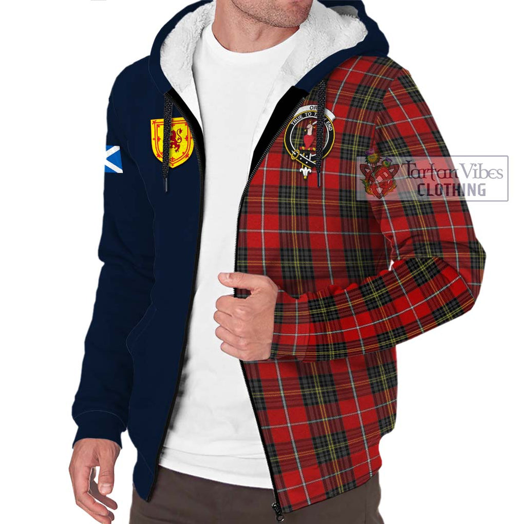 Orr Tartan Sherpa Hoodie Alba with Scottish Lion Royal Arm Half Style - Tartan Vibes Clothing