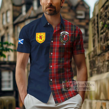 Orr Tartan Hawaiian Shirt Alba with Scottish Lion Royal Arm Half Style - Tartan Vibes Clothing