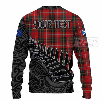 Orr Crest Tartan Knitted Sweater with New Zealand Silver Fern Half Style - Tartan Vibes Clothing
