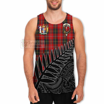 Orr Crest Tartan Men's Tank Top with New Zealand Silver Fern Half Style - Tartan Vibes Clothing
