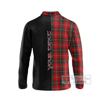 Orr Tartan Long Sleeve Polo Shirt with Family Crest and Half Of Me Style - Tartan Vibes Clothing