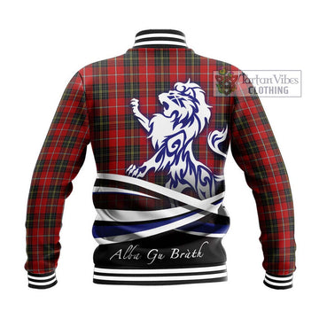 Orr Tartan Baseball Jacket with Alba Gu Brath Regal Lion Emblem - Tartan Vibes Clothing