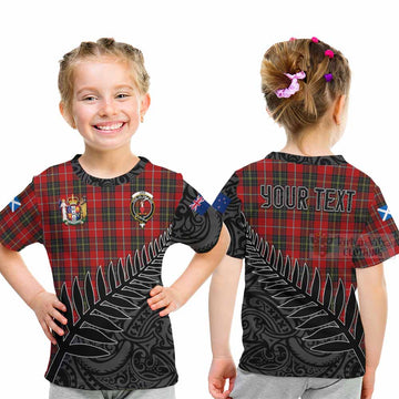 Orr Crest Tartan Kid T-Shirt with New Zealand Silver Fern Half Style - Tartan Vibes Clothing