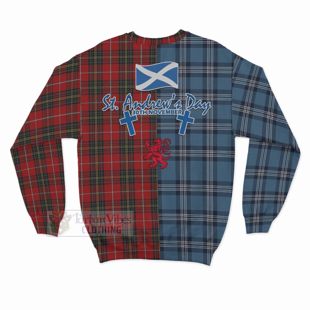 Orr Tartan Sweatshirt Happy St. Andrew's Day Half Tartan Style - Tartan Vibes Clothing