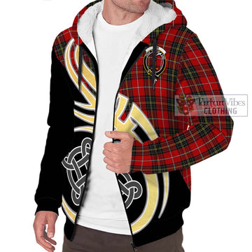 Orr Tartan Sherpa Hoodie with Family Crest and Celtic Symbol Style - Tartan Vibes Clothing
