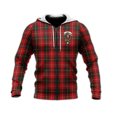 Orr Tartan Knitted Hoodie with Family Crest
