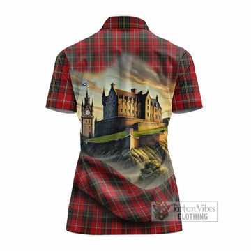 Orr Tartan Family Crest Women's Polo Shirt with Scottish Ancient Castle Style - Tartan Vibes Clothing