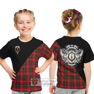 Orr Tartan Kid T-Shirt with Family Crest and Military Logo Style - Tartan Vibes Clothing