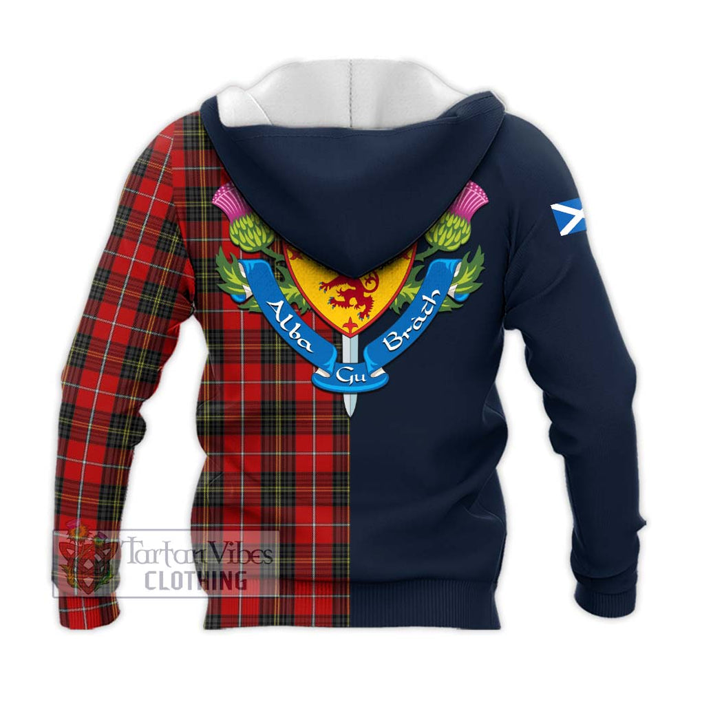 Orr Tartan Knitted Hoodie Alba with Scottish Lion Royal Arm Half Style - Tartan Vibes Clothing