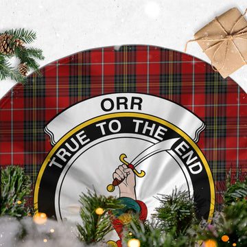 Orr Tartan Christmas Tree Skirt with Family Crest - Tartan Vibes Clothing