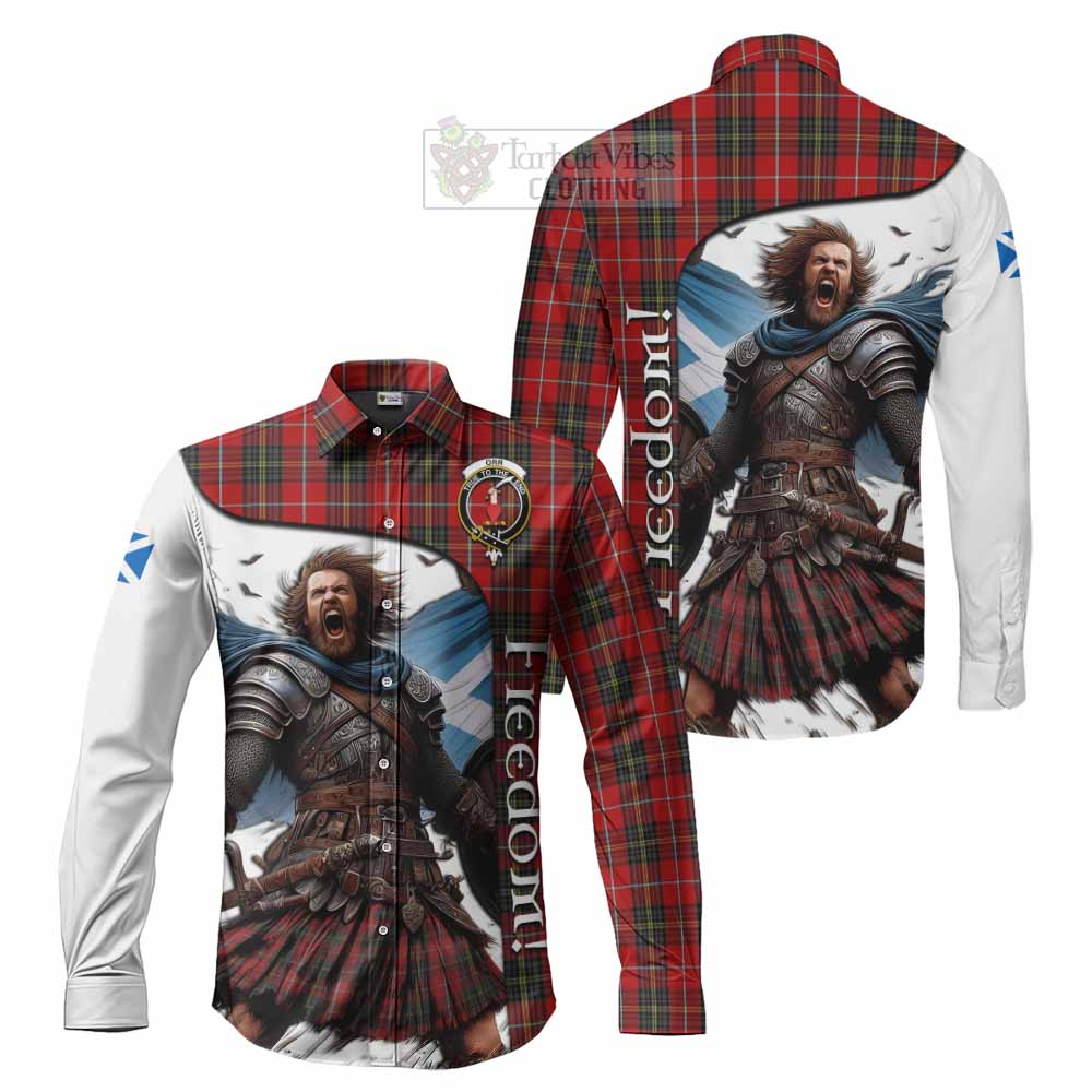 Orr Crest Tartan Long Sleeve Button Shirt Inspired by the Freedom of Scottish Warrior - Tartan Vibes Clothing