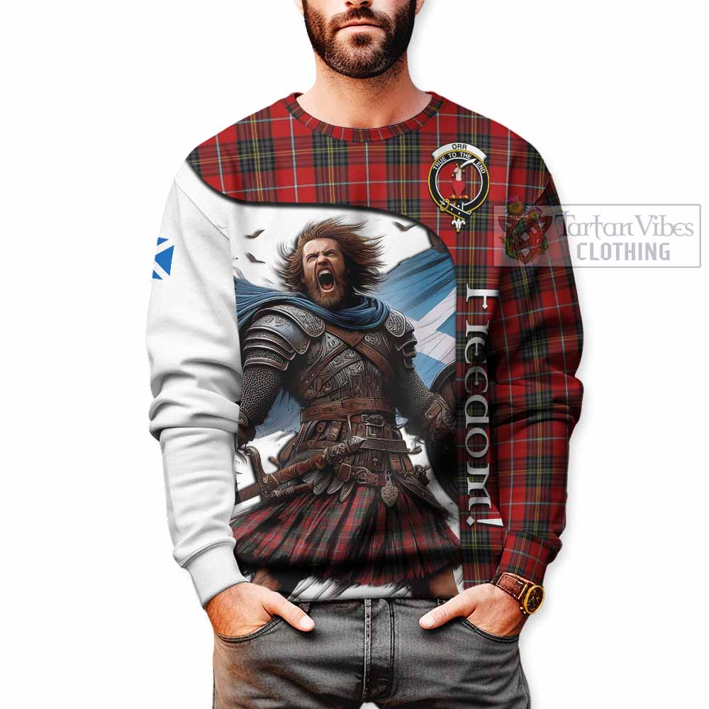 Orr Crest Tartan Sweatshirt Inspired by the Freedom of Scottish Warrior - Tartan Vibes Clothing