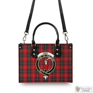 Orr Tartan Luxury Leather Handbags with Family Crest - Tartan Vibes Clothing