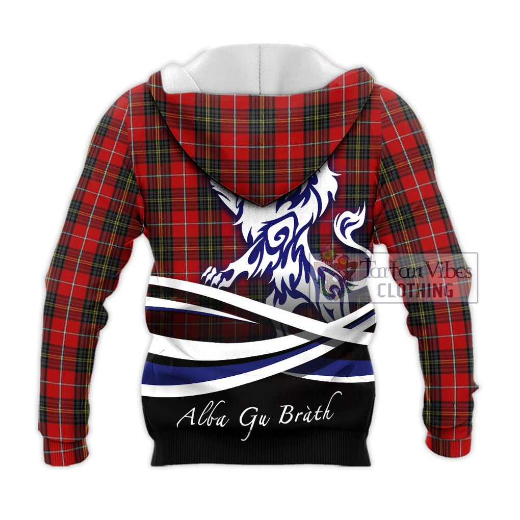 Orr Tartan Knitted Hoodie with Alba Gu Brath Regal Lion Emblem - Tartan Vibes Clothing