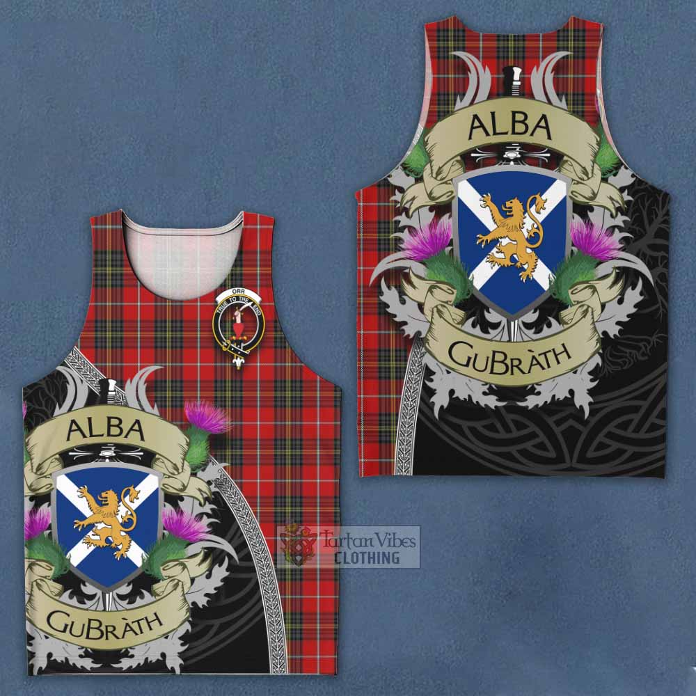 Orr Tartan Family Crest Men's Tank Top Lion Rampant Royal Thistle Shield Celtic Inspired - Tartan Vibes Clothing