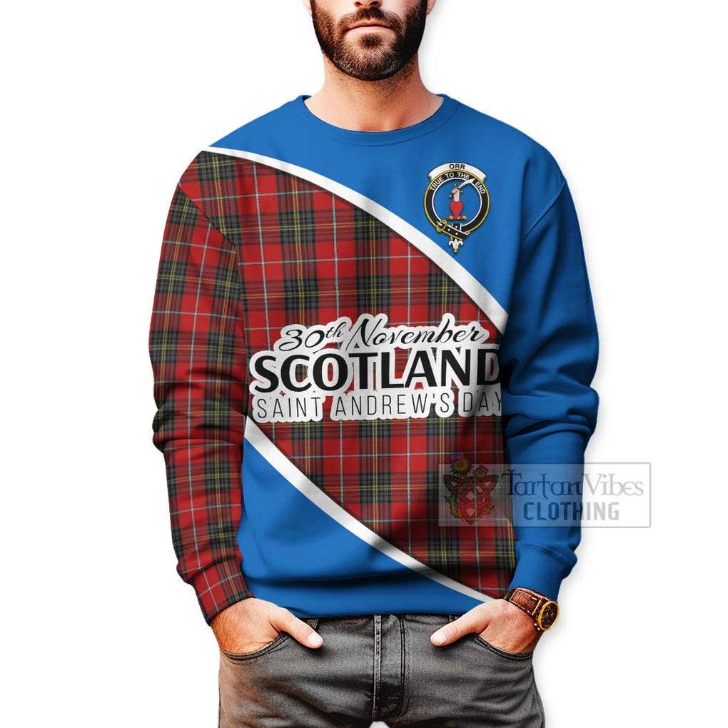 Orr Family Crest Tartan Sweatshirt Celebrate Saint Andrew's Day in Style - Tartan Vibes Clothing