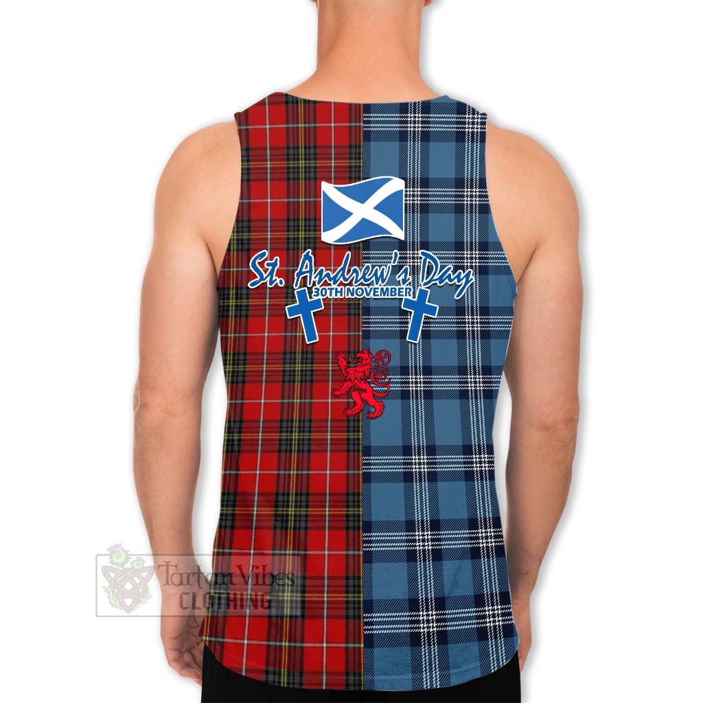 Orr Tartan Men's Tank Top Happy St. Andrew's Day Half Tartan Style - Tartan Vibes Clothing