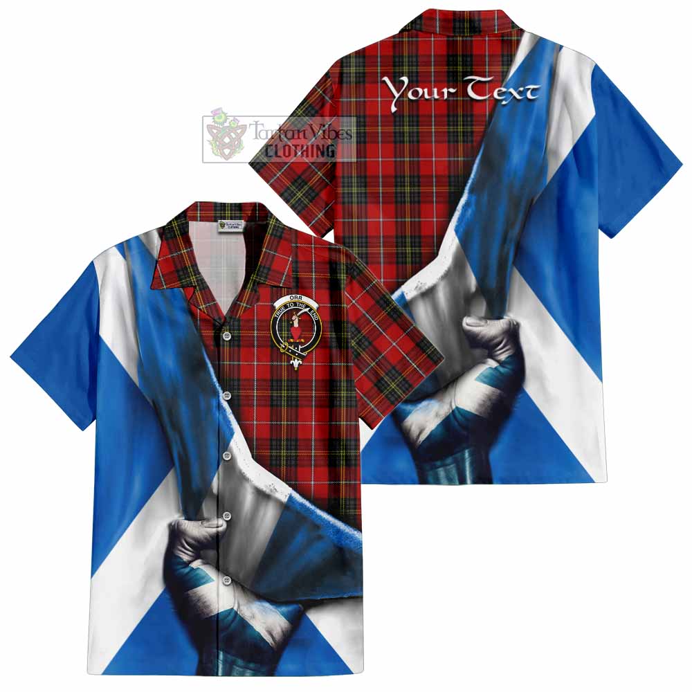 Orr Tartan Hawaiian Shirt with Family Crest Scotland Patriotic Style - Tartan Vibes Clothing