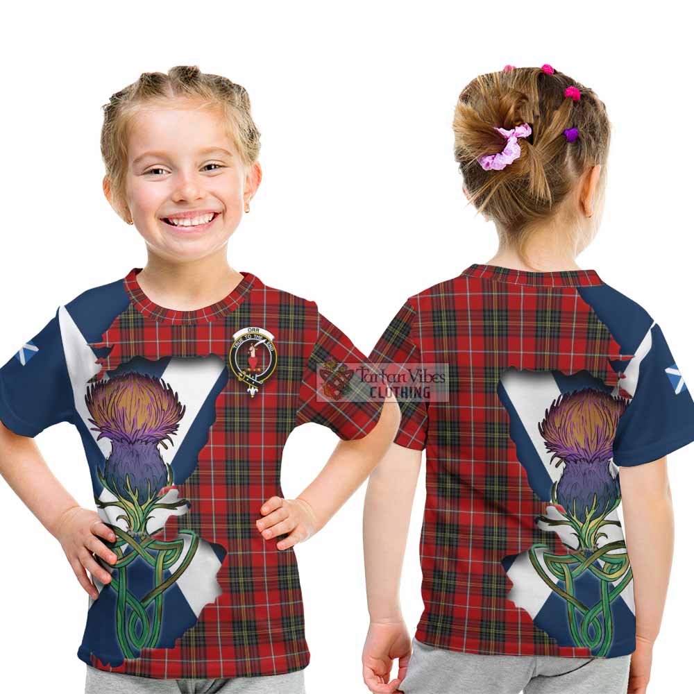 Tartan Vibes Clothing Orr Tartan Family Crest Kid T-Shirt Scottish Thistle Celtic Inspired