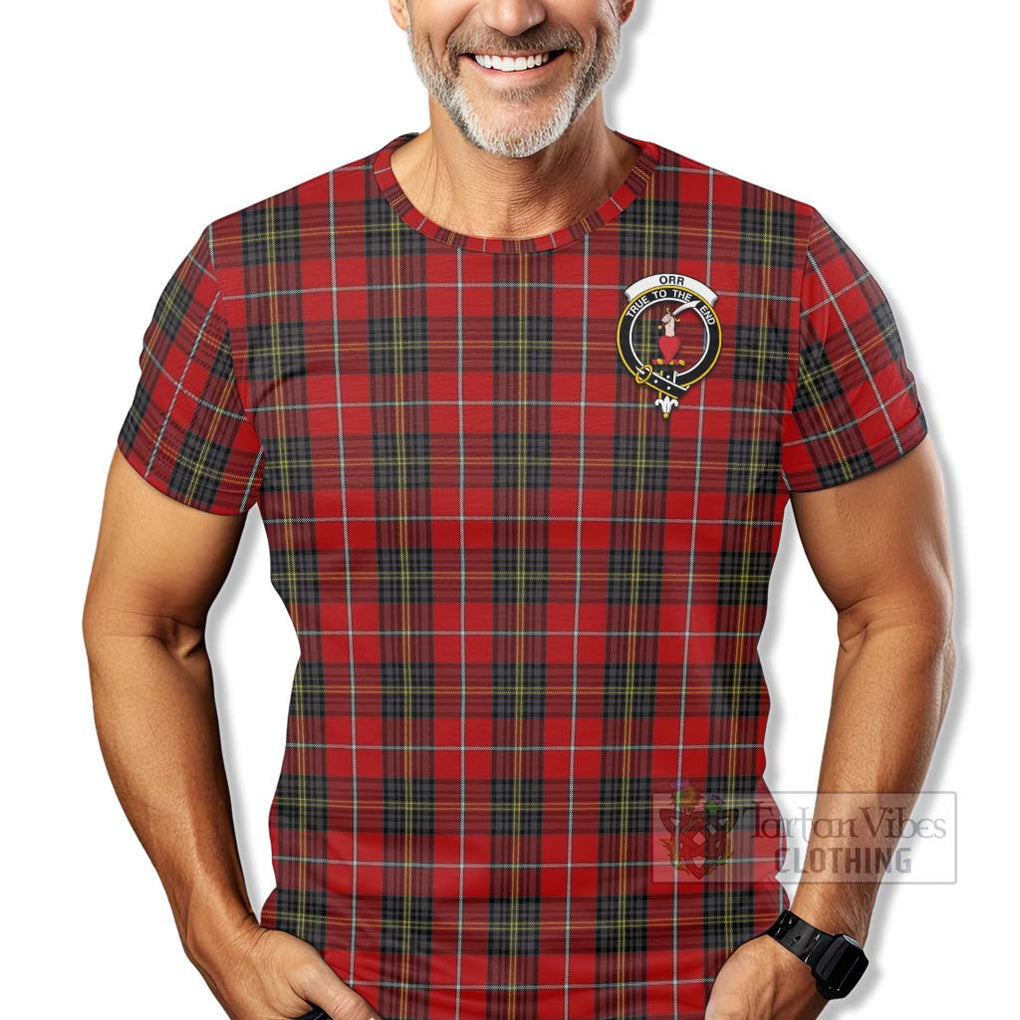 Orr Tartan T-Shirt with Family Crest Celtic Skull Style - Tartan Vibes Clothing