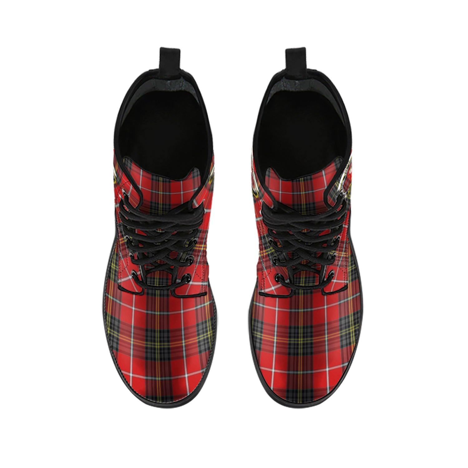 Orr Tartan Leather Boots with Family Crest - Tartan Vibes Clothing